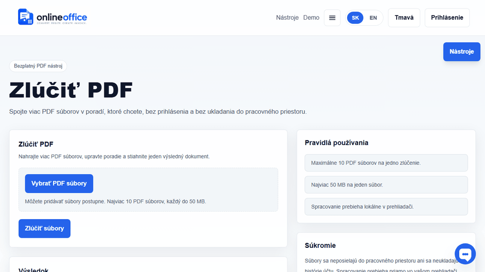 Zlúčenie PDF